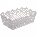 Корзина для мелочей «Вязанье» серая 24,5х15х9см