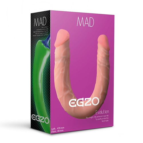 Двусторонний фаллоимитатор из киберкожи 46см Egzo Mad Pepper Cyberskin DL002
