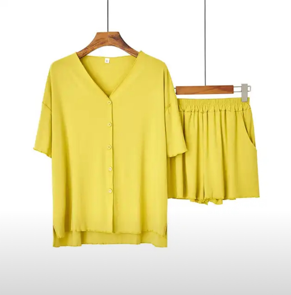 ДО БАМБУК Двойка Лапша Кофта С Кор Рукав Шорты