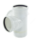 Крестовина PP-M 2-плоскостная бесшумная белая Дн 110х110х110х87гр б/нап в/к RTP (РосТурПласт) 24570