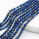 Лазурит бусины, диаметр около 3,3-3,5 мм, цена за нить 38 см