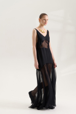 Платье maxi из шелка Lauren Black