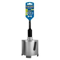 Коронка алмазная по бетону 82 мм безударная 4 сегмента 10 мм серия Профи ПРАКТИКА