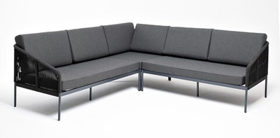 Угловой диван Канны (KAN-MS-001 RAL7024 D-grey (D-gray) темно-серый