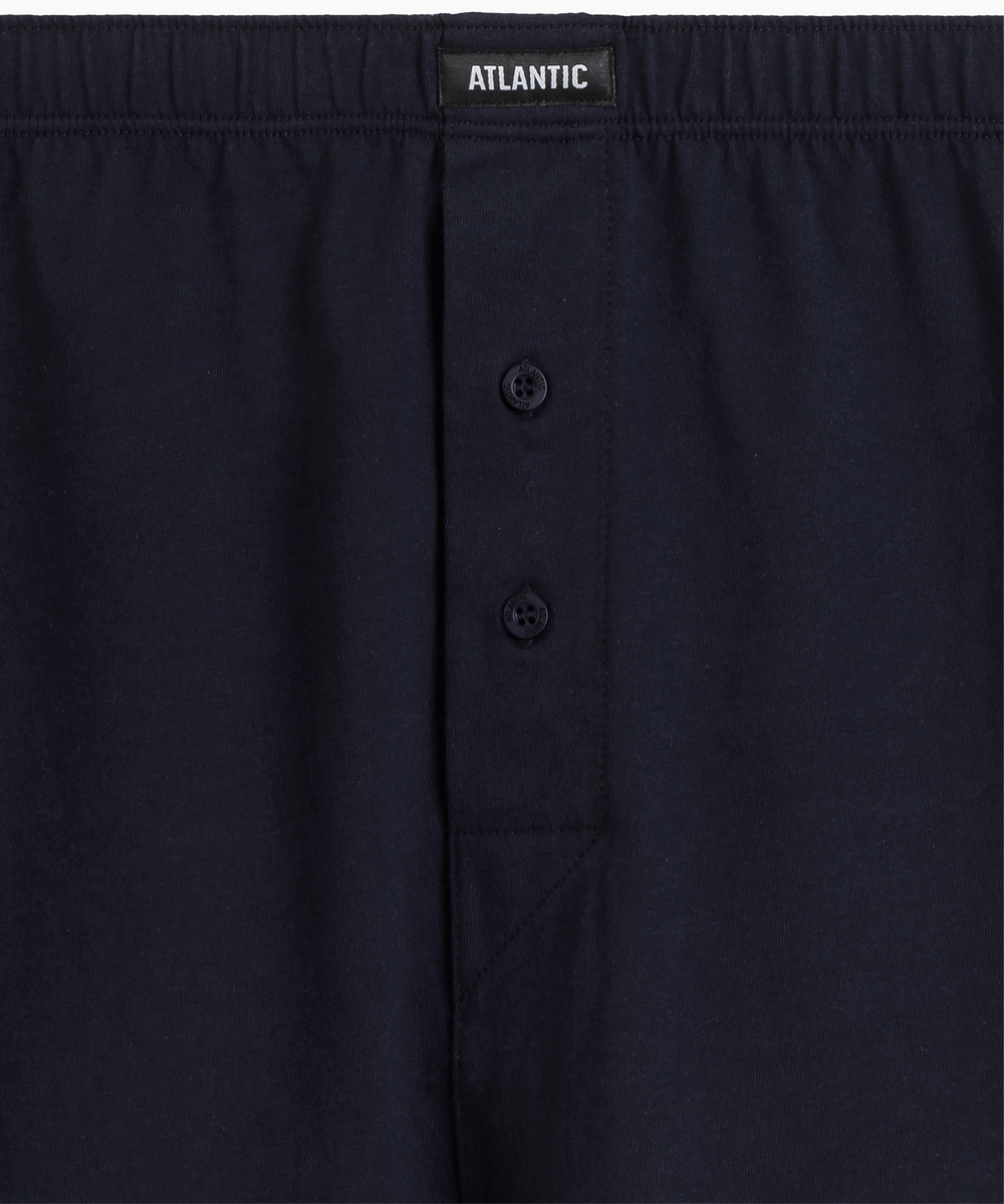 Мужские трусы боксеры Atlantic, 1 шт., хлопок, тёмно-синие, RMX-003