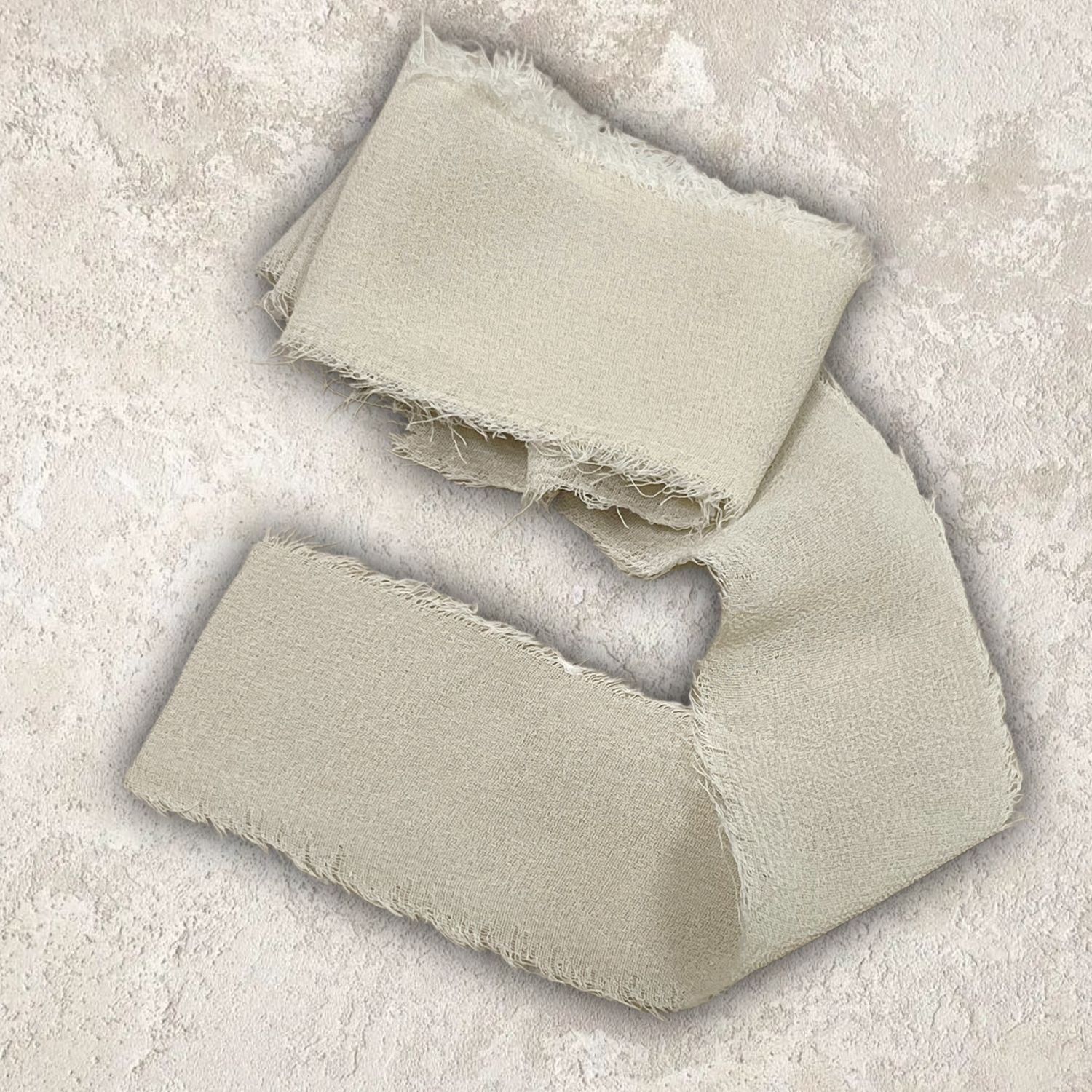 Шифоновая , шебби лента , 4см ширина , цвет молочный, 1м