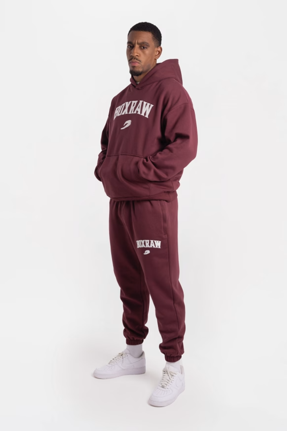 Джоггеры BOXRAW East Street бордовые