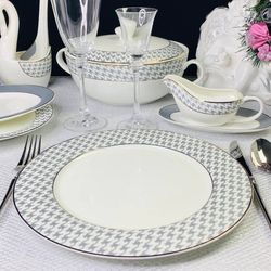 Lenardi 145-402 Набор из 6 тарелок 27см EARL GREY в под.уп.(х5)Костяной фарфор