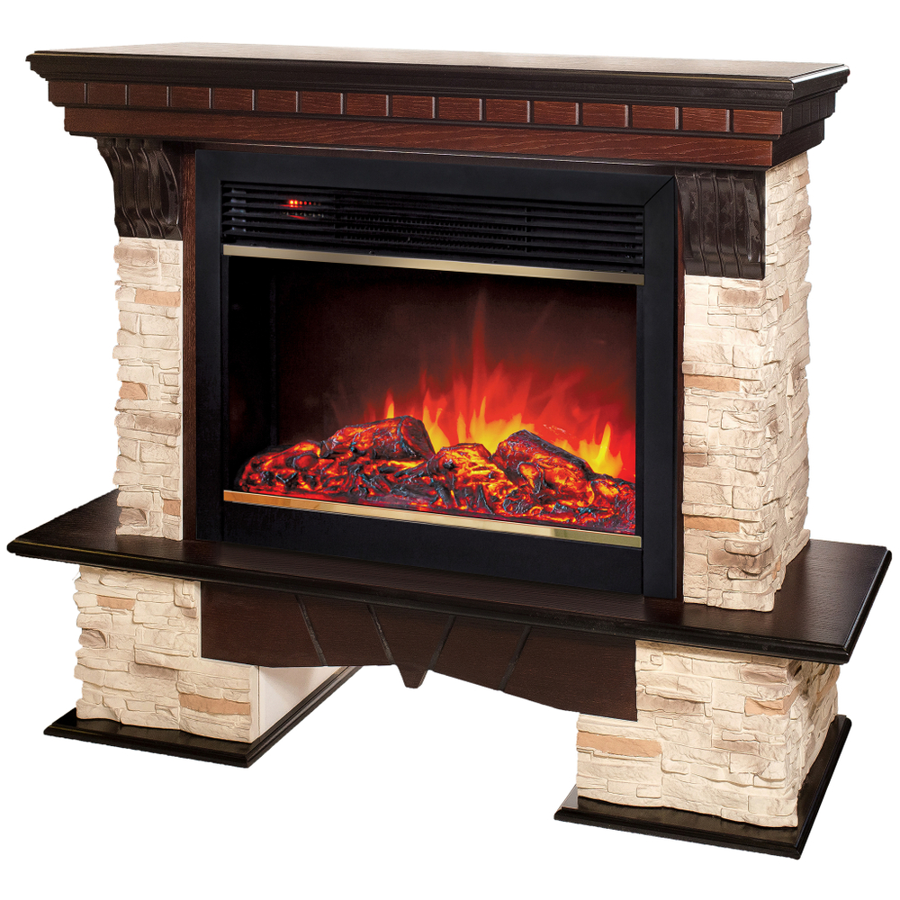 Каминокомплект Real Flame Rockland 26 AO с очагом Moonblaze Deluxe Brass