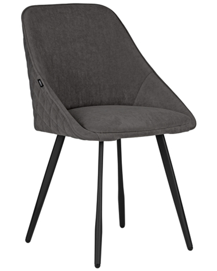 Стул обеденный DOBRIN STELLA, ЭМАЛЬ ЧЕРНЫЙ МУАР велюр Catania Chocolate