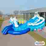 Надувной аквапарк с горками и бассейном «Морское приключение», 16,7×15×6,7 м