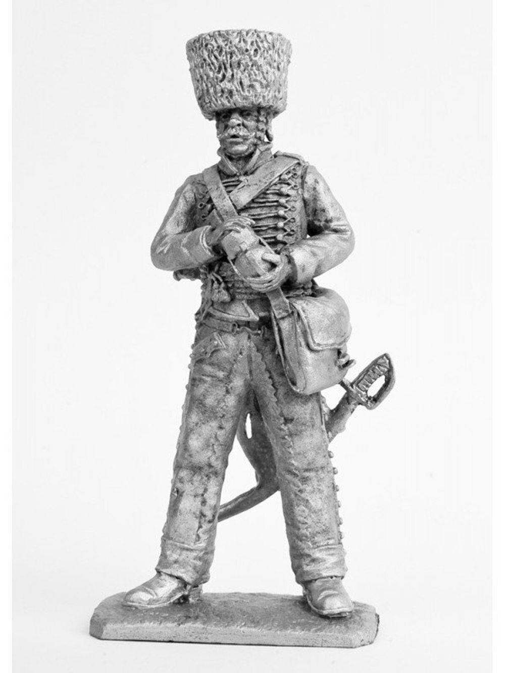 Оловянный солдатик расчет гаубицы, с ядром