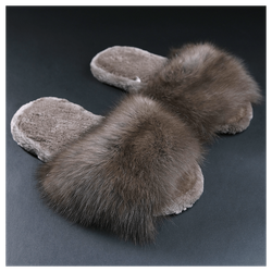 Тапки из меха «Собольи лапки»