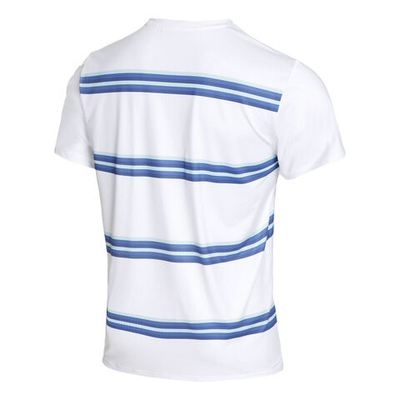 Мужское теннисное поло Quiet Please Ocean AOP Stripe Receiver T-Shirt Men - White, Blue