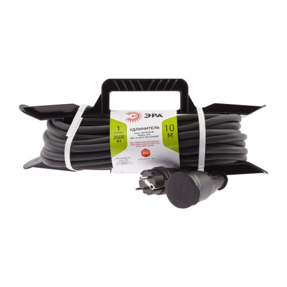 Удлинитель силовой ЭРА UFx-1e-3x2,5-10m-IP44(KG) на рамке с заземлением 1 розетка 10 м КГ 3х2,5мм2