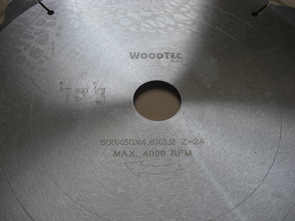 Пила дисковая Ø500 х 50 х 4,8/3,2 Z24 WZ WoodTec
