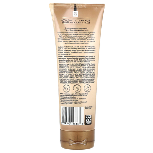 Jergens, Natural Glow, укрепляющее увлажняющее средство для ежедневного ухода, тон: от среднего до темного, 221 мл (7.5 жидк. унций)