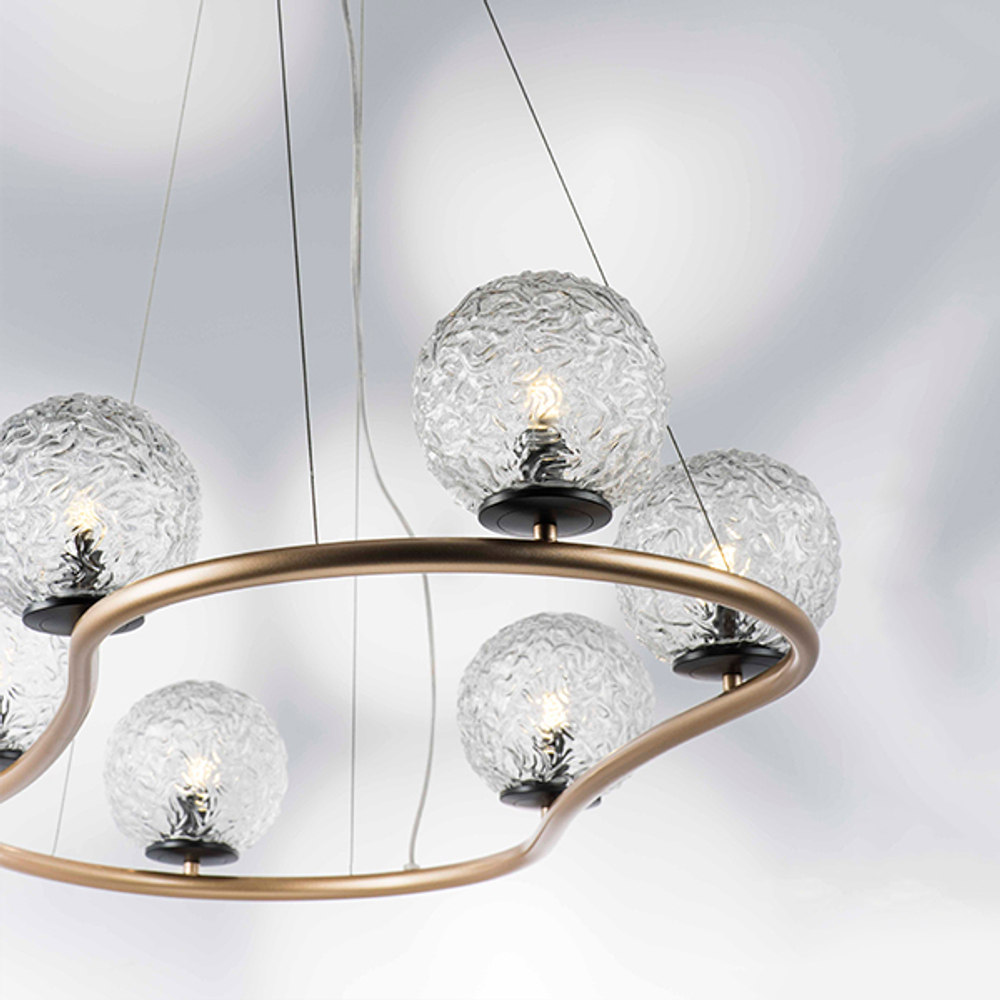 815263 Люстра BARI 6х10W(led) G9 ЗОЛОТО/ЧЕРНЫЙ МАТОВЫЙ