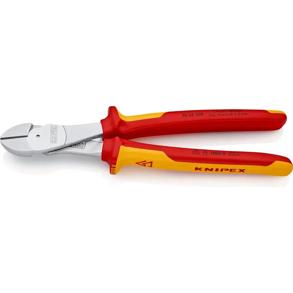Кусачки боковые особой мощности хромированные 250 мм Knipex 74 06 250