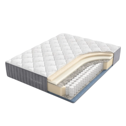 Матрас BuyBeauty, 28 см, жесткость выше средней, пружины, латекс, memorix