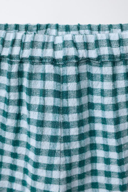 ZARA БРЮКИ БЭГГИ В КЛЕТКУ С ТЕКСТУРОЙ, СИНИЙ