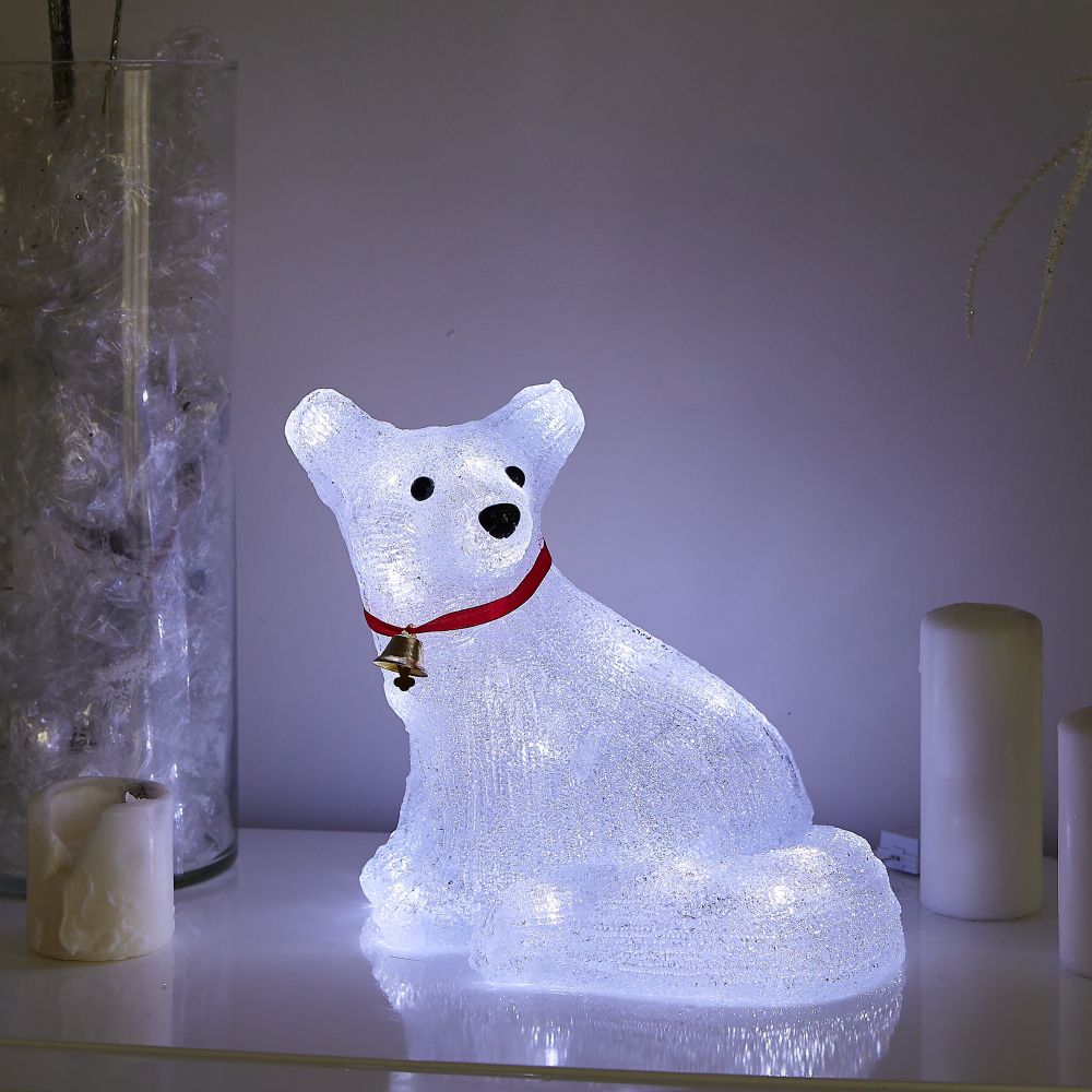 ULD-M3225-032-STA WHITE IP20 FOX Фигура светодиодная Лисенок. 33x25см. 32 светодиода. Белый свет. Провод прозрачный. TM Uniel