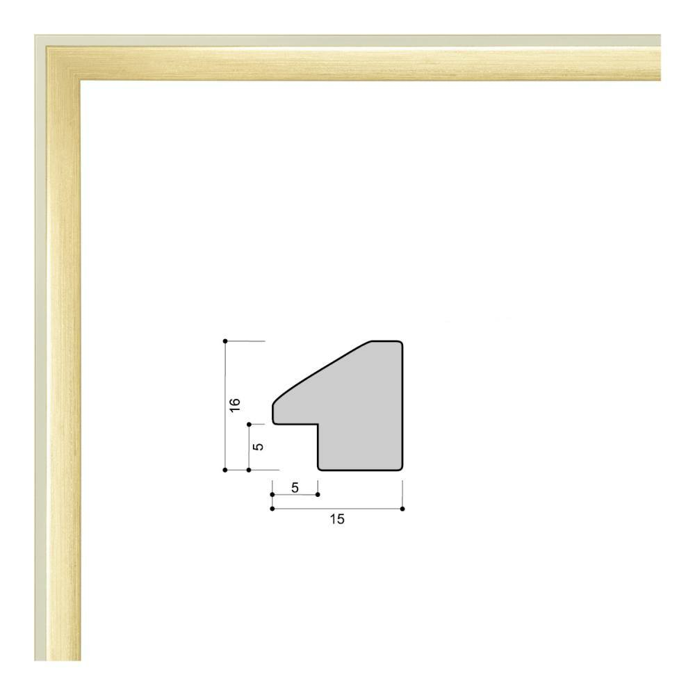 Фоторамка 15х21 см, золото, без фактуры, арт. 1521.683819