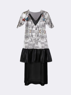 Платье многослойное принтованное OLA OLA