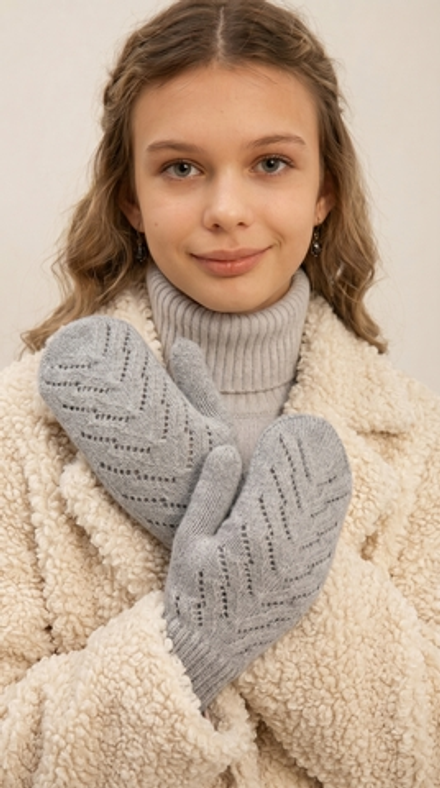 Варежки В008-03 серые