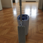 Набор для уборки (Швабра для мытья полов с телескопической ручкой, насадка из микрофибры, ведро с отжимом)