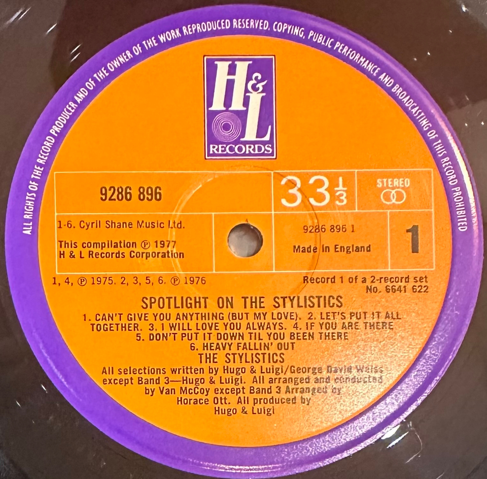 The Stylistics - Spotlight On The Stylistics 2LP (Англия 1977г.)