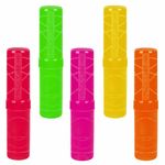 Пенал-тубус ПИФАГОР пластиковый, тонированный, ассорти, 5 цветов, 19,5х4,5 см, 271583