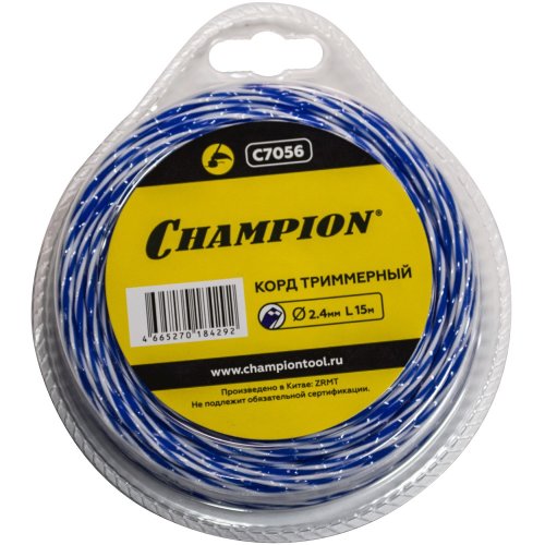 Леска CHAMPION Sky-cutter 2.4мм*15м (витой квадрат)   C7056