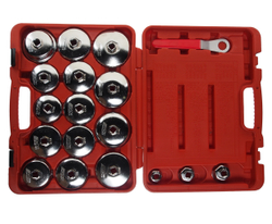 Набор съемников фильтра масляного "чашка" 18 предметов в кейсе JTC