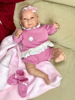 Кукла для девочки мягконабивная 45см Паула с пледом (4502)