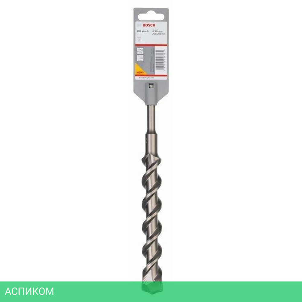 Бур Bosch SDS-plus 26х200х250 мм SDS-plus-5 1618596240