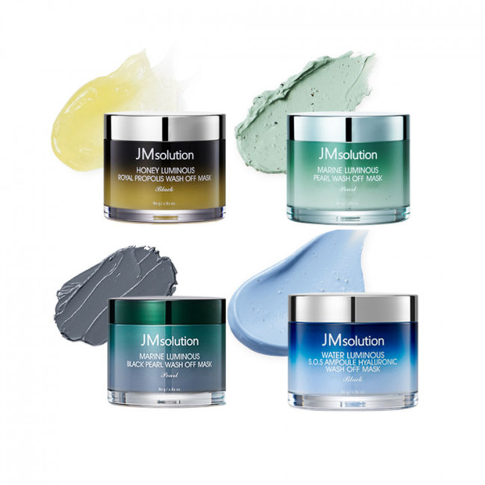JMsolution Water Luminious SOS Ampoule Hyaluronic Wash Off Mask голубая глиняная маска с гиалуроновой кислотой и пептидами