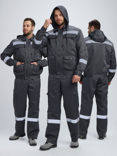 Костюм Нейч-2 СОП с капюшоном К. (тк.Смесовая,210) п/к, т.серый/св.серый