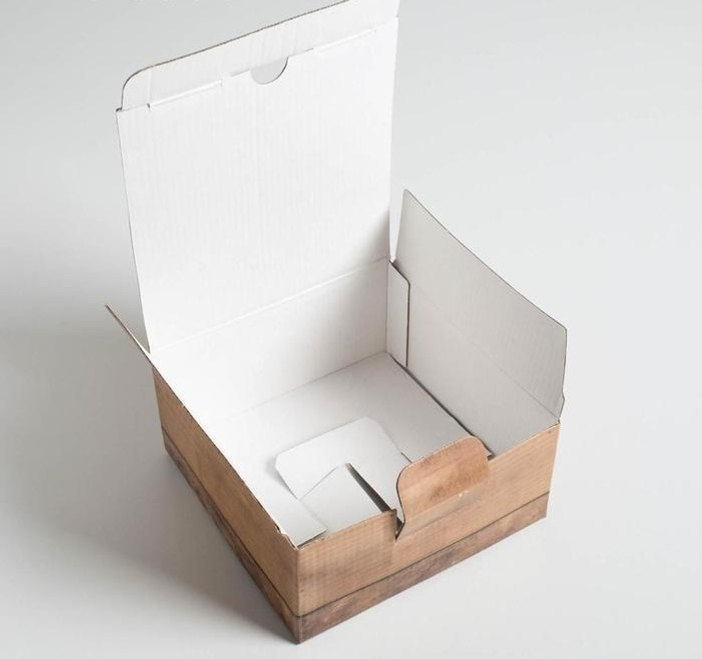 Коробка складная одиночная Квадрат «Сворачивай горы», 15*15*7 см, 1 шт.