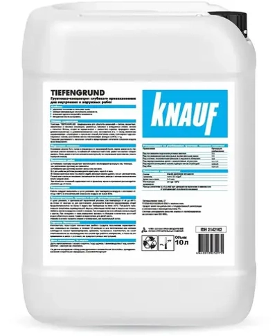 Грунтовка Knauf Tiefengrund КОНЦЕНТРАТ (1:3) 10 кг