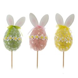 GAEM Изделие декоративное (вставка) "Яйцо" (блок 12шт) (6*6*11), L6 W6 H35 см, 3в.