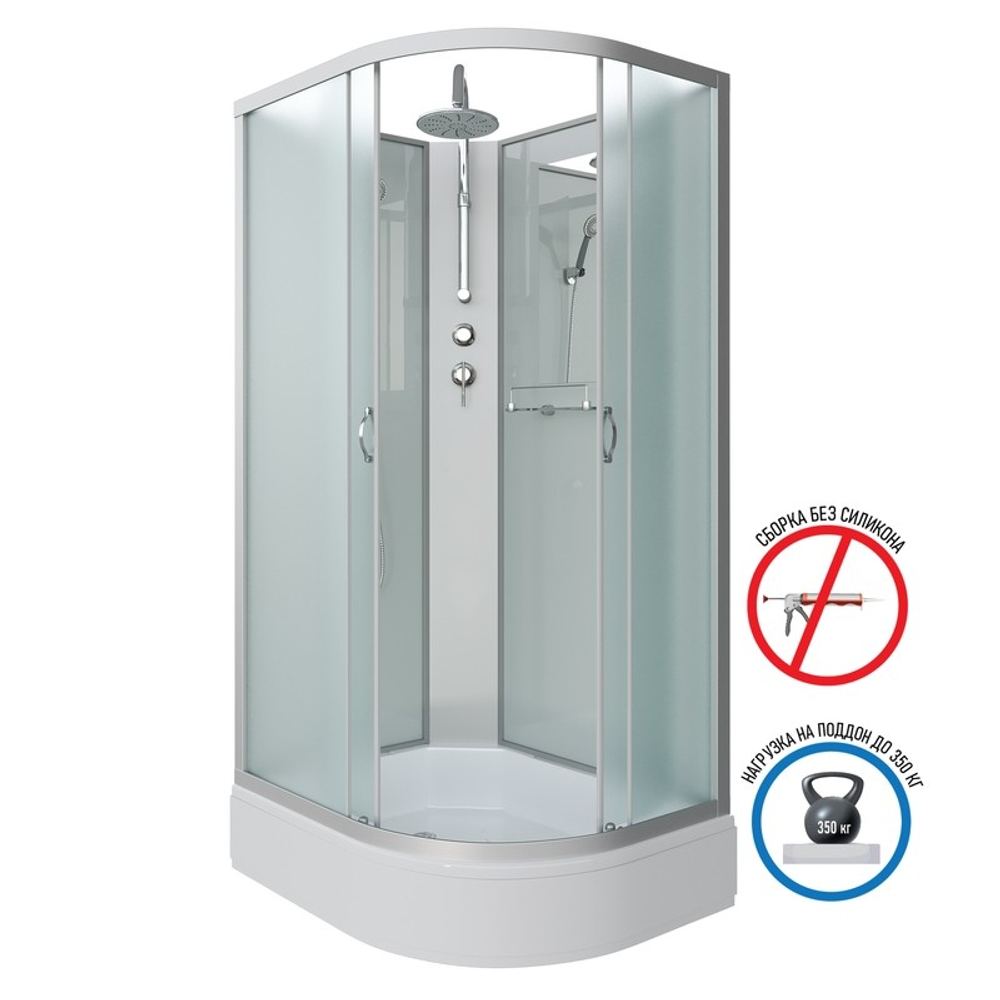Душевая кабина Niagara Classic NG-33974-14LBKT (90х70х210) средний поддон(26см),стекло матовое,4 места