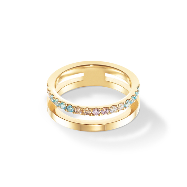 Кольцо Coeur de Lion Multicolour Pastel Gold 0136/40-1590 58