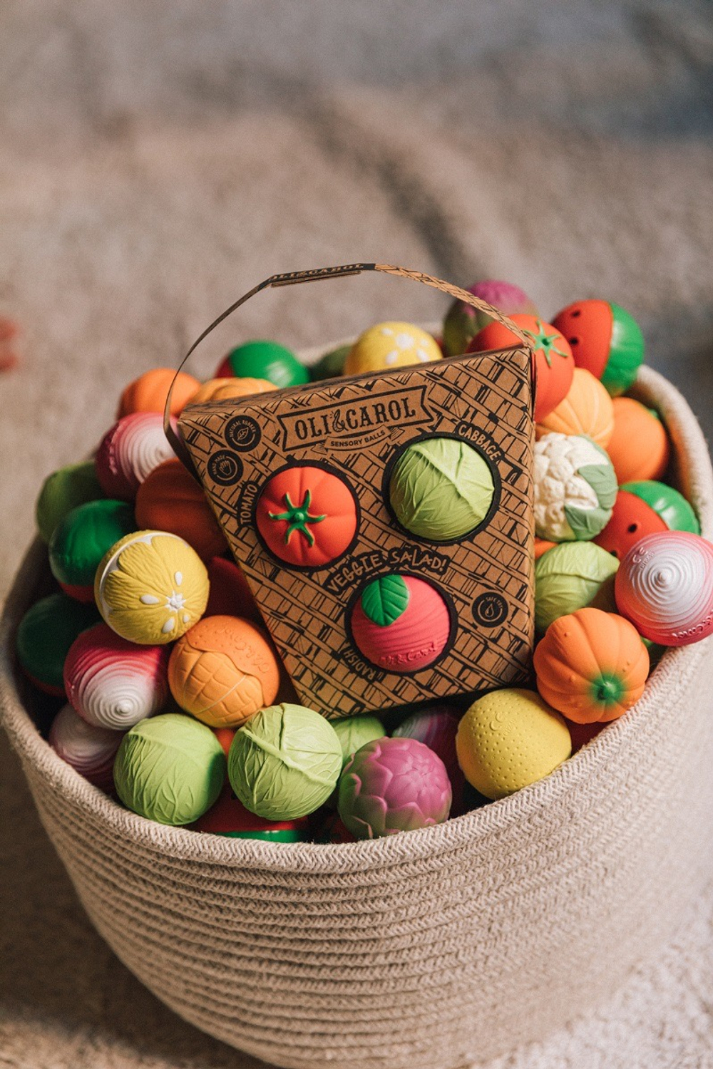 Набор тактильных мини-мячиков «Овощной салат»