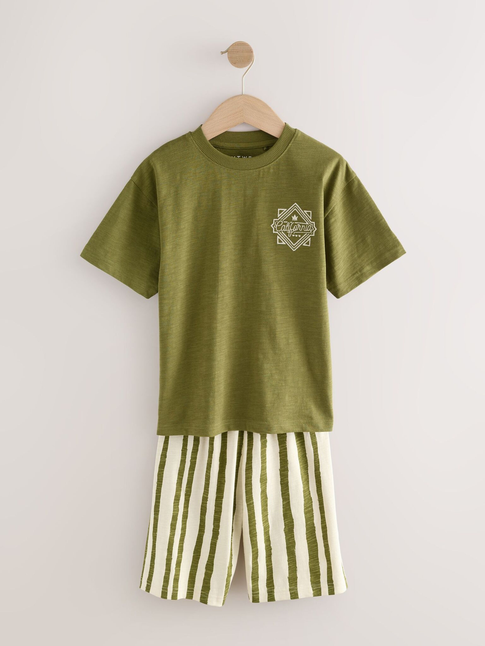 Пижама для мальчика Next AM2-794, 3 шт., Хаки, Голубой, Красный