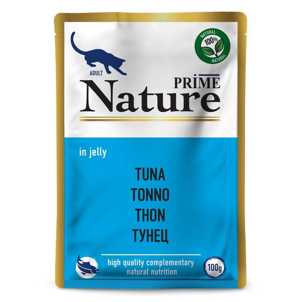 Prime Nature 100 г - консервы (пакетик) для кошек с тунцом (желе)