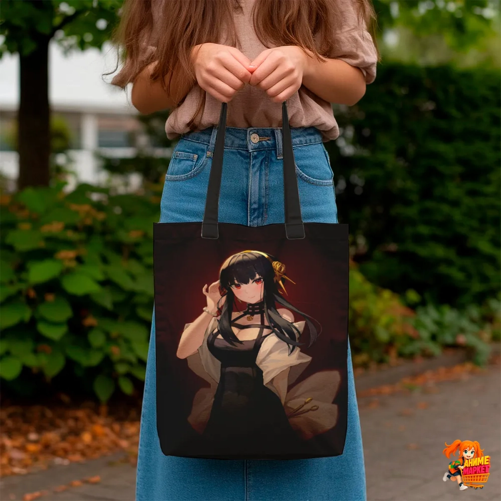 Сумка шоппер с принтом Семья шпиона