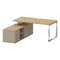 Shift Стол руководителя с опорной греденцией, левый SK.SRG-180 (L) Тиквуд Светлый/Капучино 1800*1800