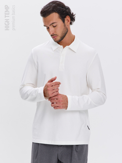 Повседневный базовый лонгслив поло