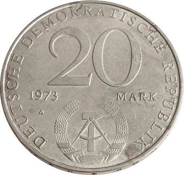 20 марок 1973 Германия (ГДР) «Отто Гротеволь»